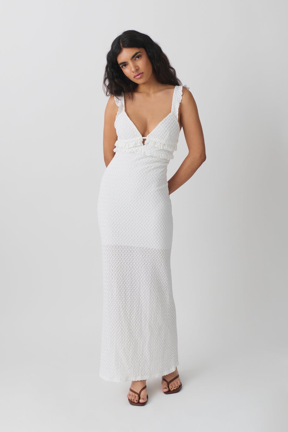 Structure maxi dress - Blanc cassé