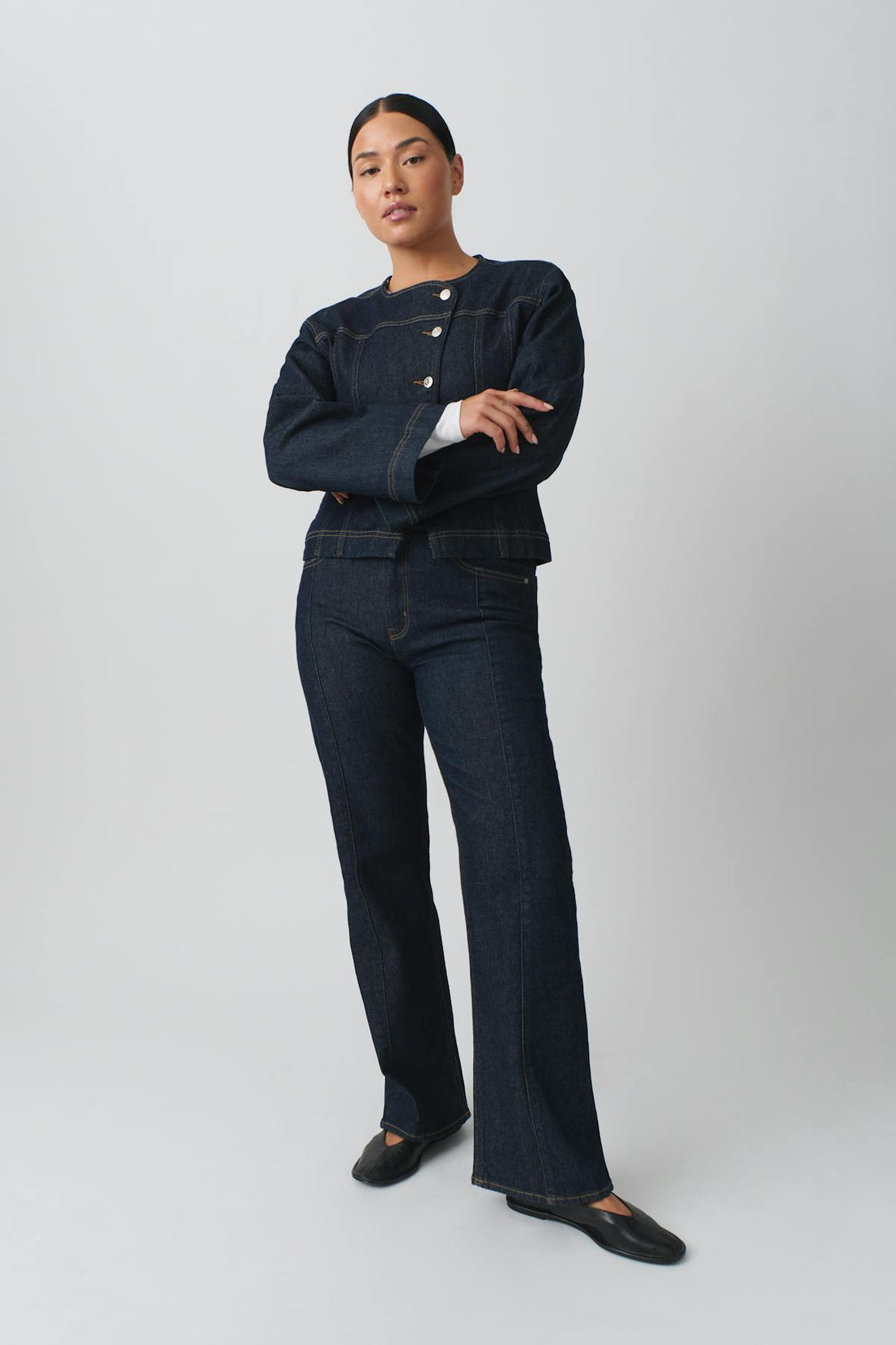 Front seam jeans - Rinse