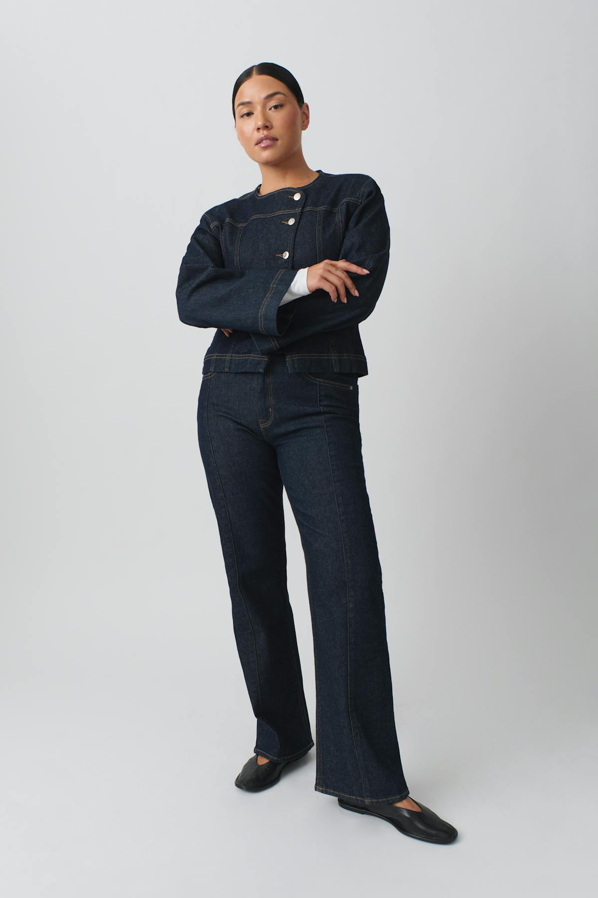 Front seam jeans - Rinse