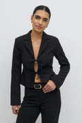 Fitted slim blazer - Noir