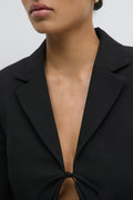 Fitted slim blazer - Noir