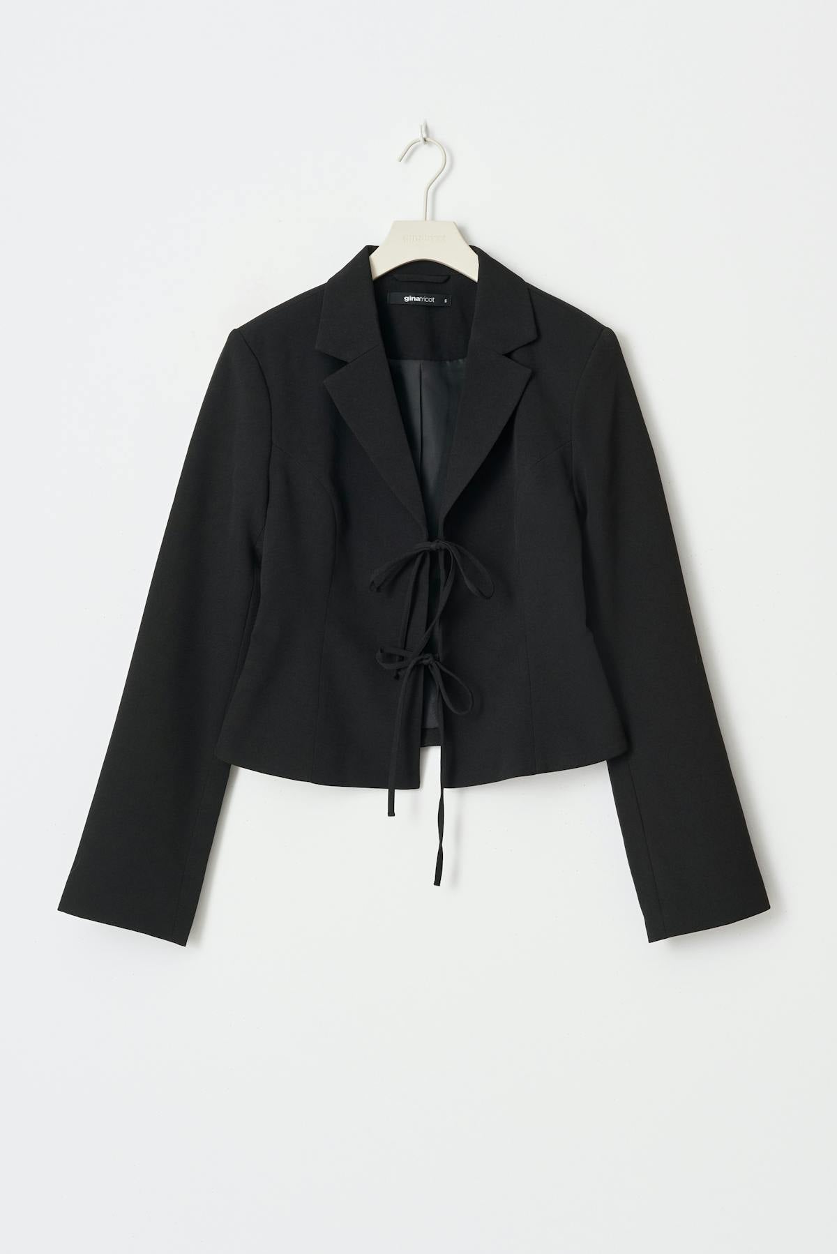Fitted slim blazer - Noir