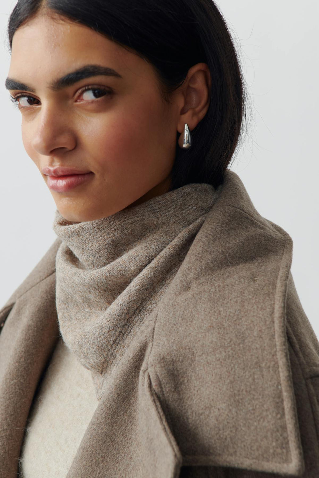 Small triangle scarf - Marron clair