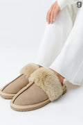Faux fur slippers - Beige