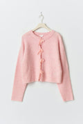 Y bow cardigan - Rose