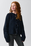 Y bow cardigan - Navy blazer