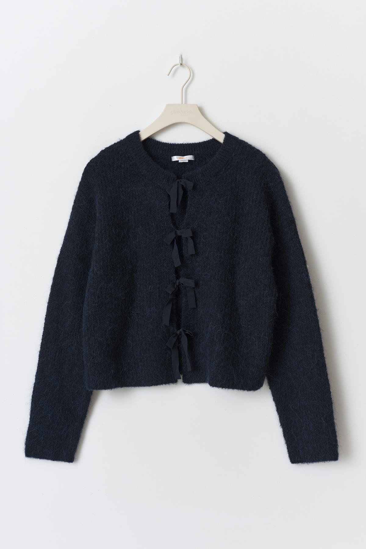 Y bow cardigan - Navy blazer