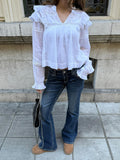 Sparkle low flare jeans - Vintage blue