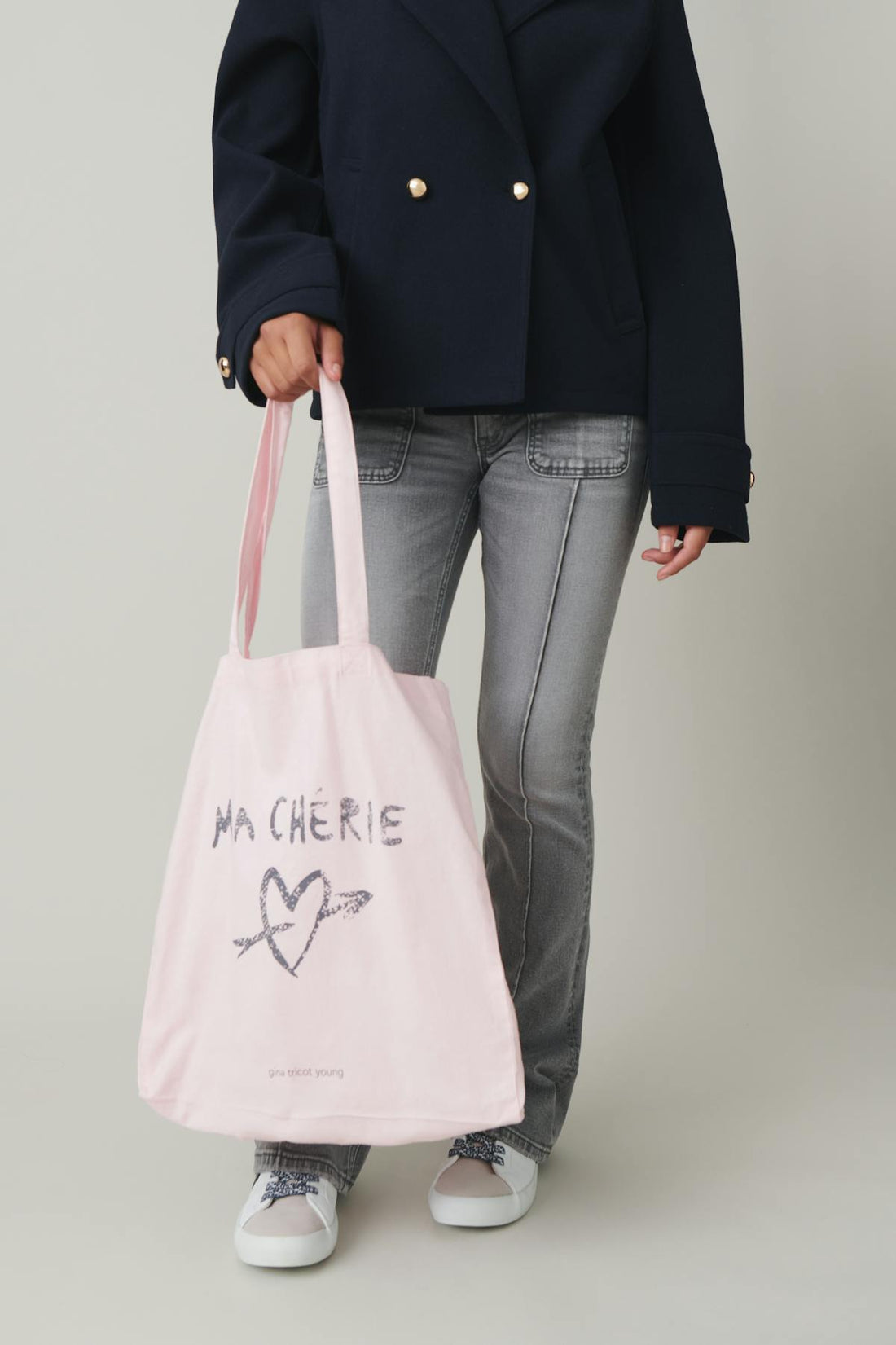 Young tote bag - Rose clair