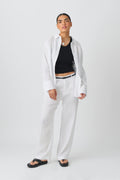 Linen blend shirt - Blanc