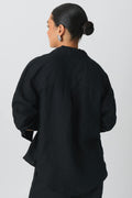 Linen blend shirt - Noir