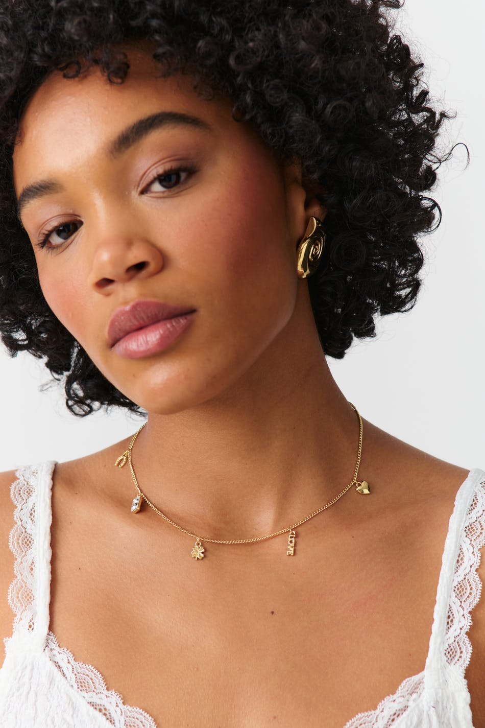 Charm necklace - Doré