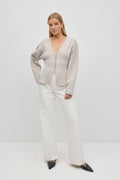 Shaped knitted cardigan - Noir