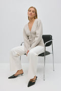 Shaped knitted cardigan - Noir
