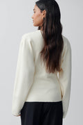 Shaped knitted cardigan - Gardenia