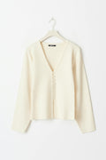 Shaped knitted cardigan - Gardenia