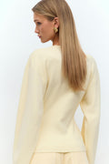 Shaped knitted cardigan - Seal brown