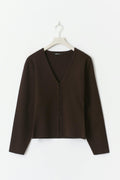 Shaped knitted cardigan - Navy blazer
