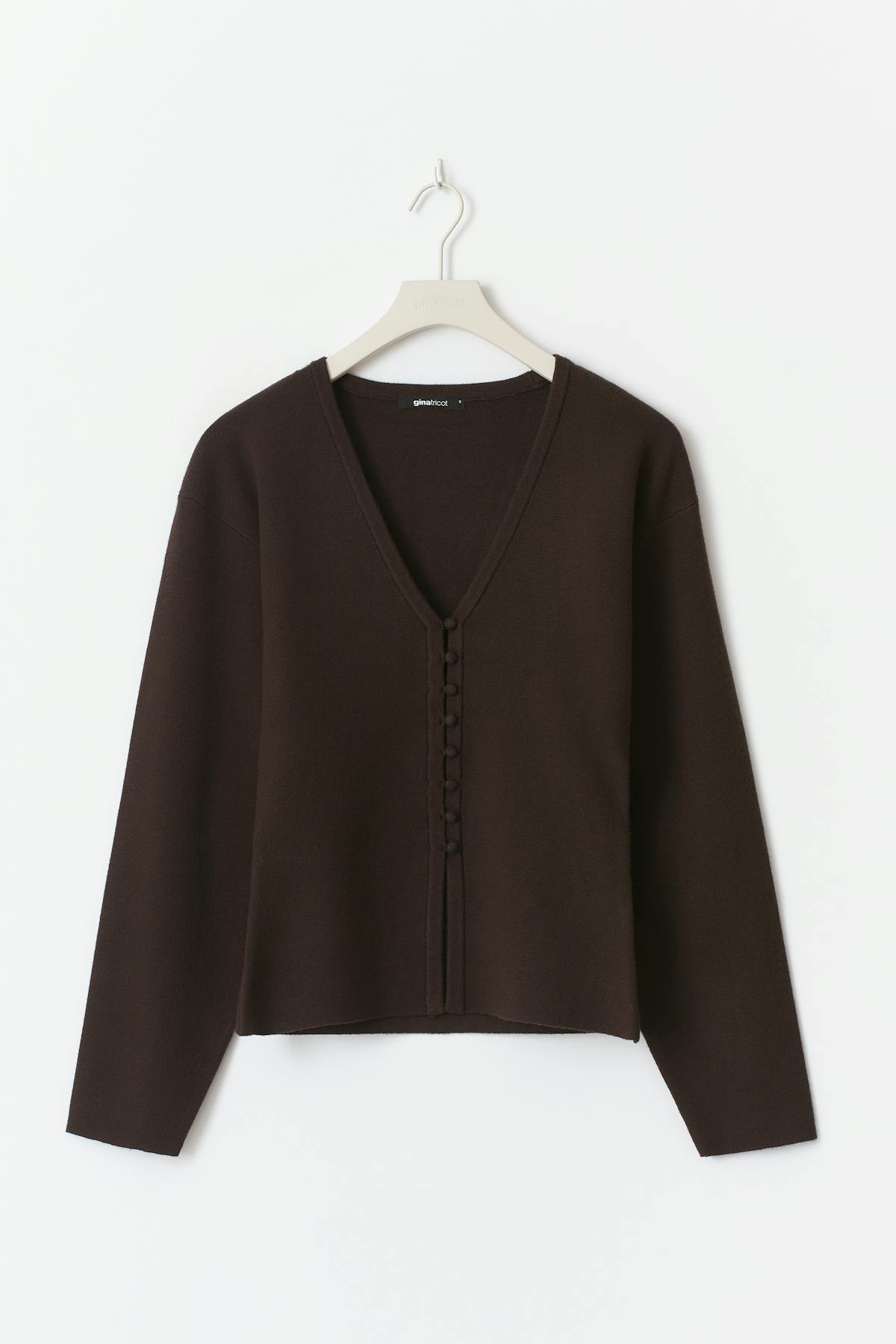 Shaped knitted cardigan - Navy blazer