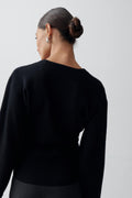 Shaped knitted cardigan - Noir