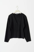 Shaped knitted cardigan - Noir