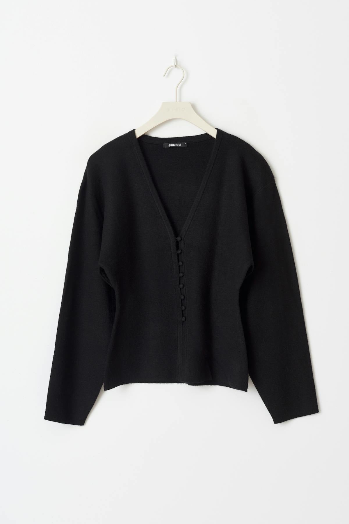 Shaped knitted cardigan - Noir