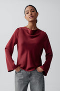 Draped blouse - Bordeaux