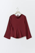 Draped blouse - Bordeaux