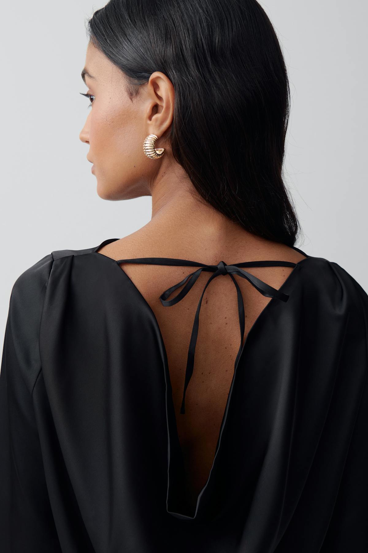 Draped blouse - Noir