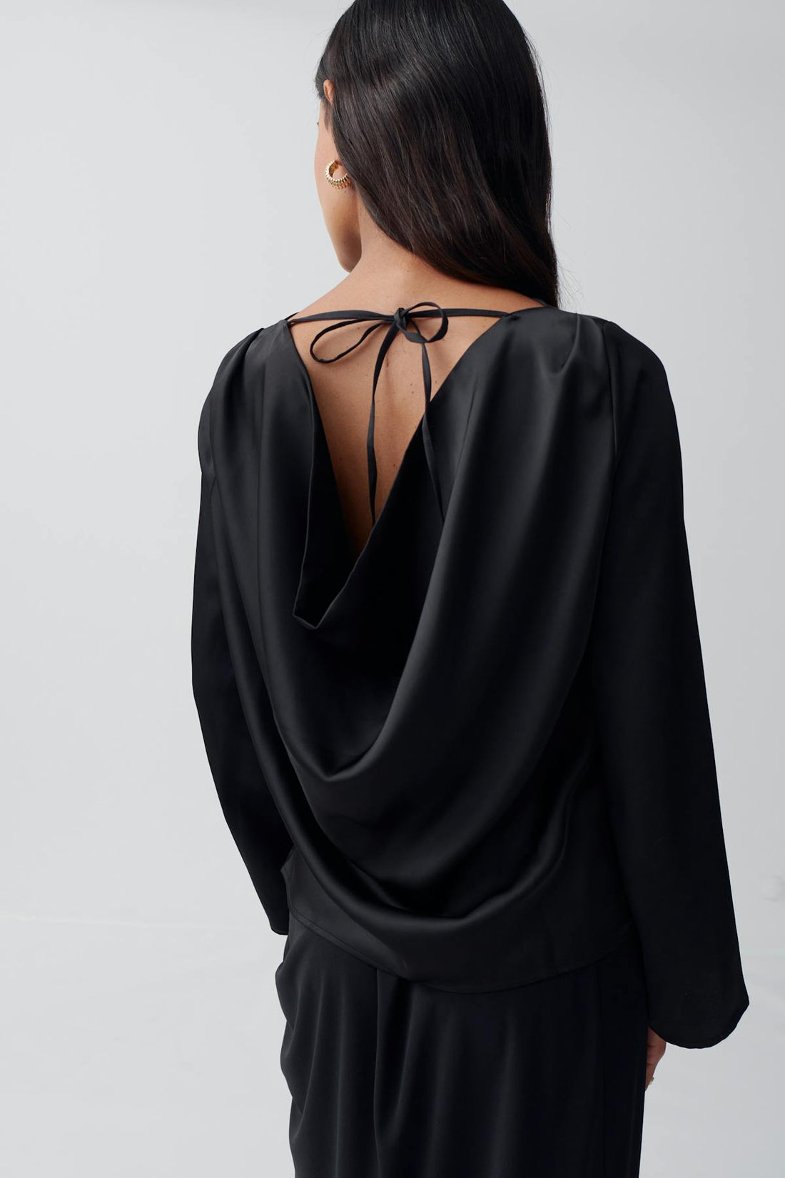 Draped blouse - Noir