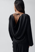 Draped blouse - Noir