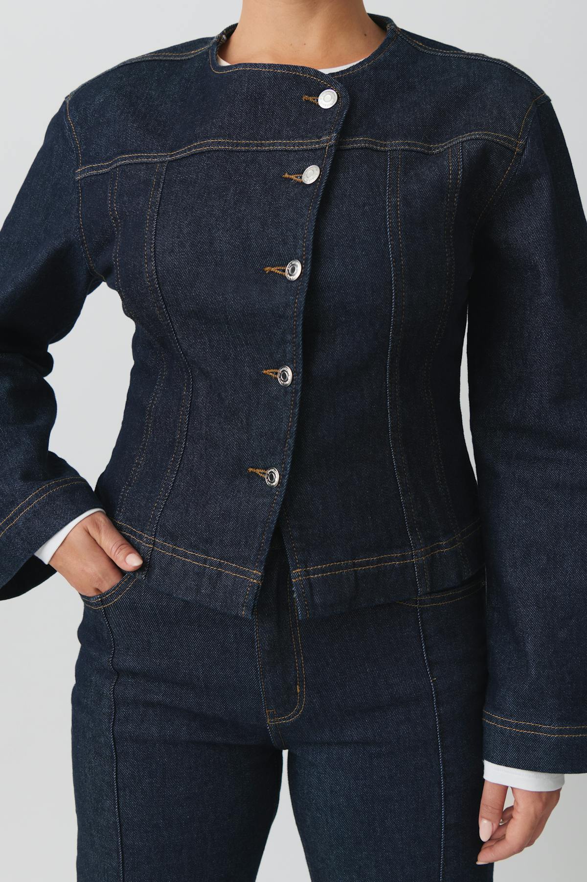 Tailored denim jacket - Rinse