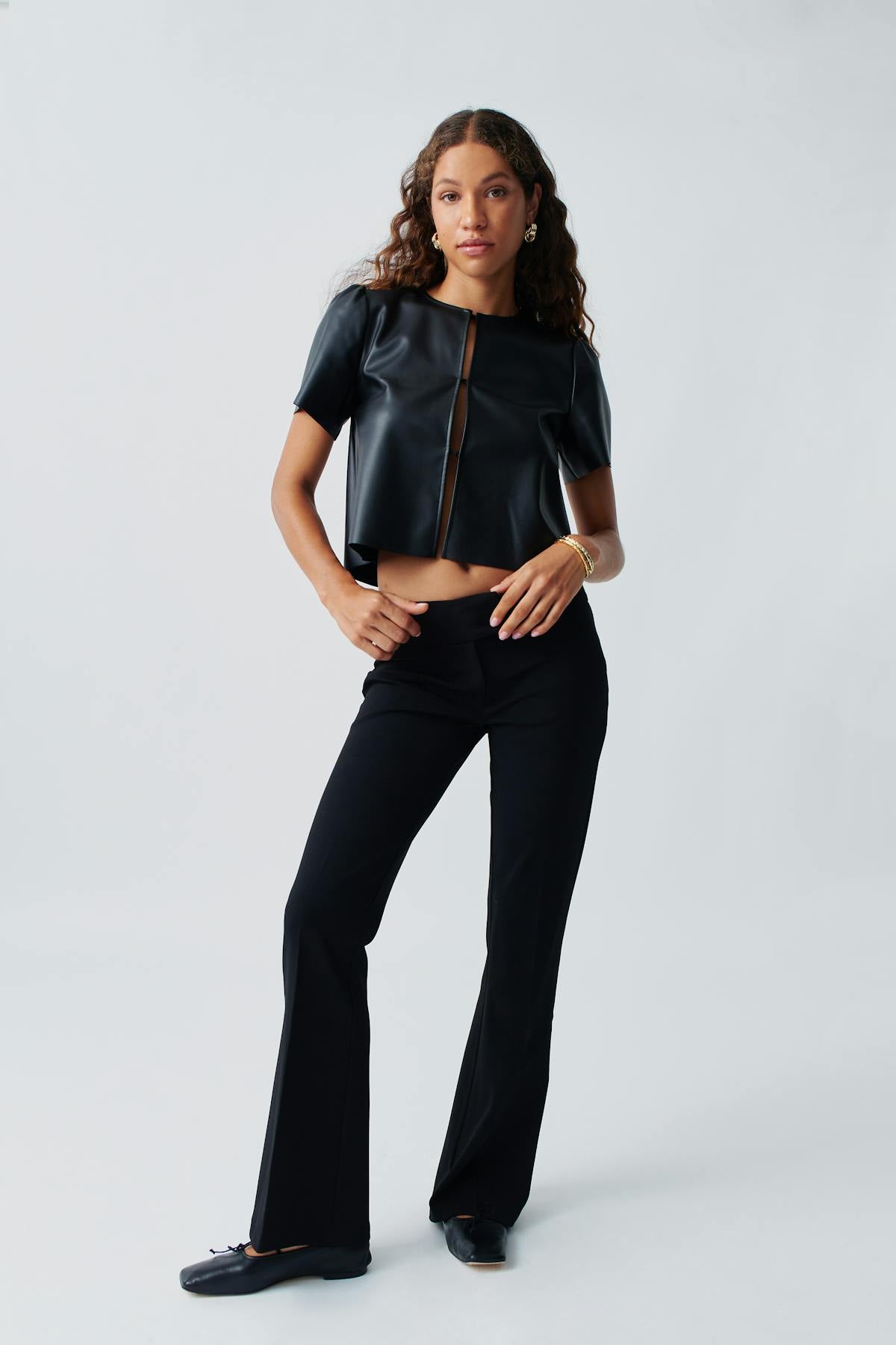 Pu blouse - Noir