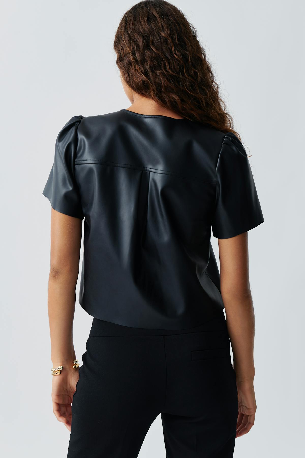 Pu blouse - Noir
