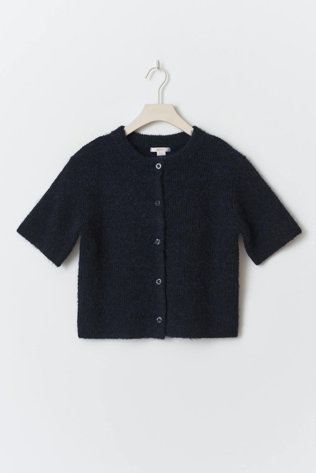 Y short sleeve cardigan - Bleu marine