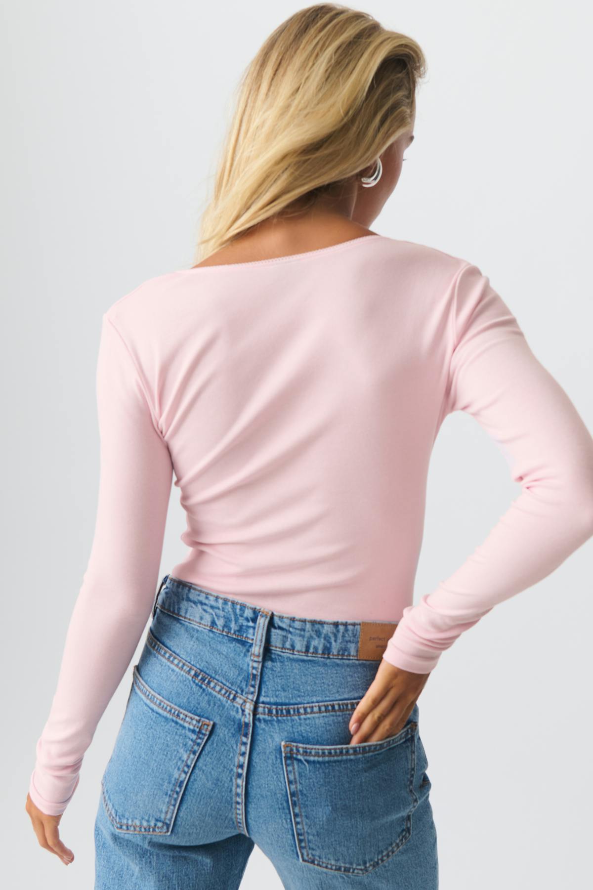 V-neck top - Pale lilac
