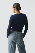 V-neck top - Pale lilac