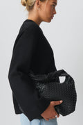 Braided shoulder bag - Noir