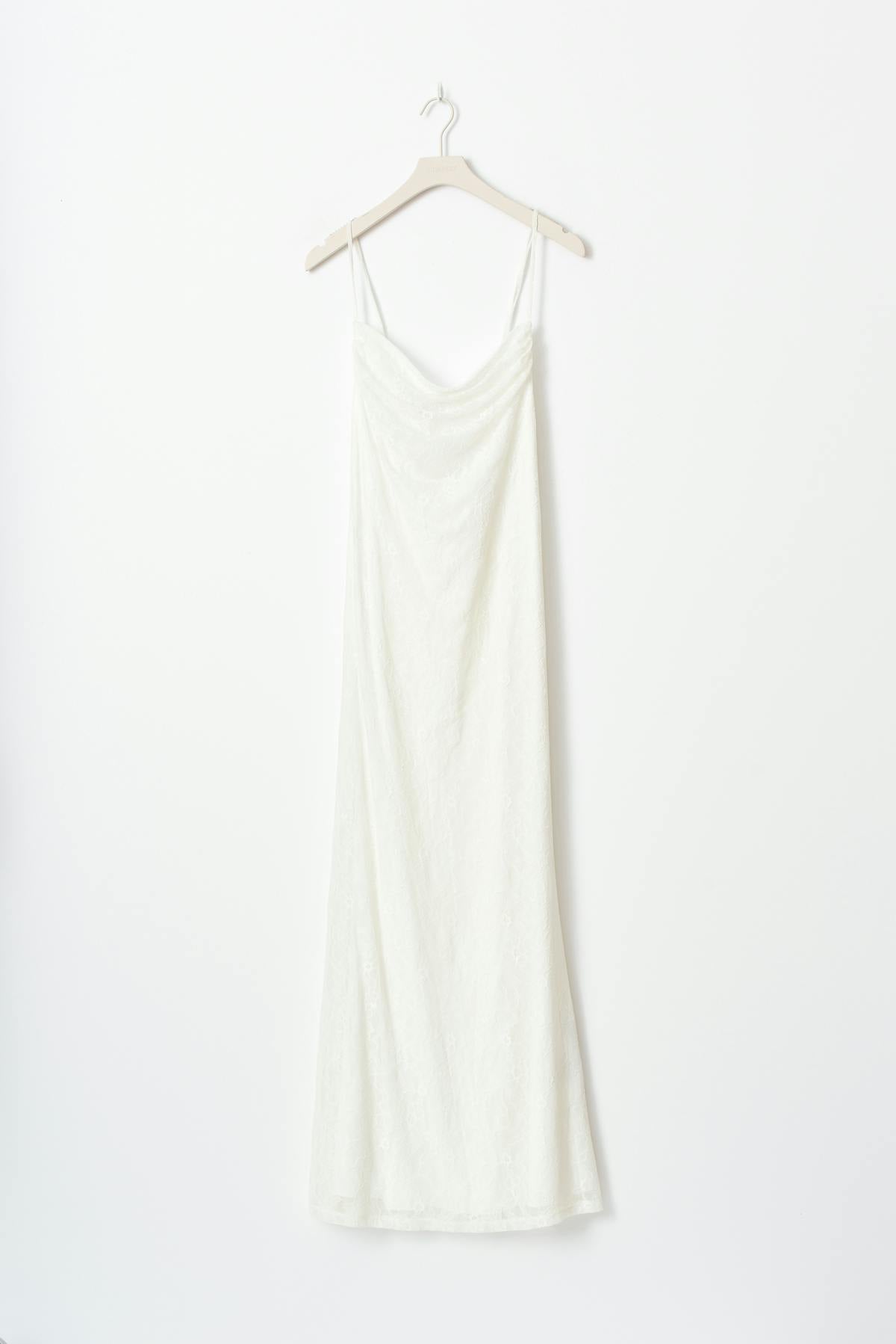 Lace maxi dress - Blanc cassé