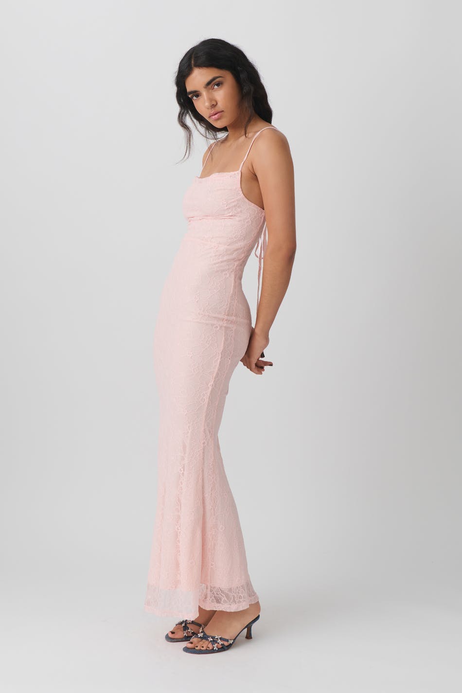 Lace maxi dress - Blanc cassé