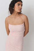 Lace maxi dress - Chalk pink