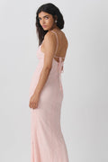 Lace maxi dress - Chalk pink