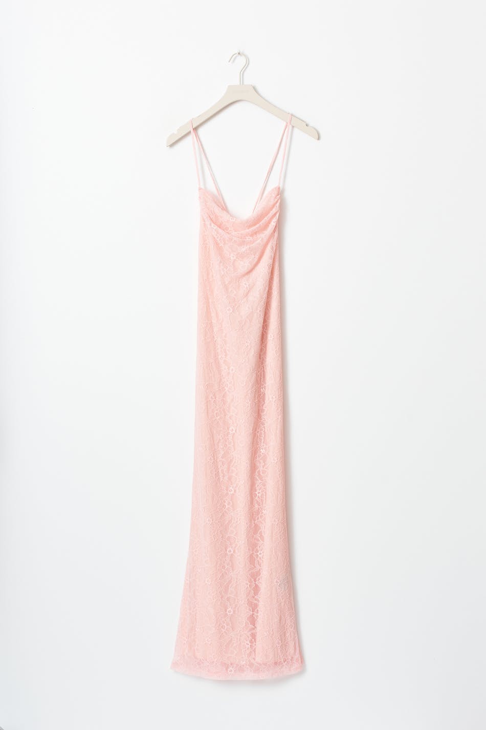 Lace maxi dress - Chalk pink