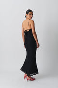 Lace maxi dress - Chalk pink