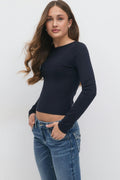 y yoga open back top - Bleu marine