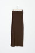 soft touch folded maxi skirt - Java