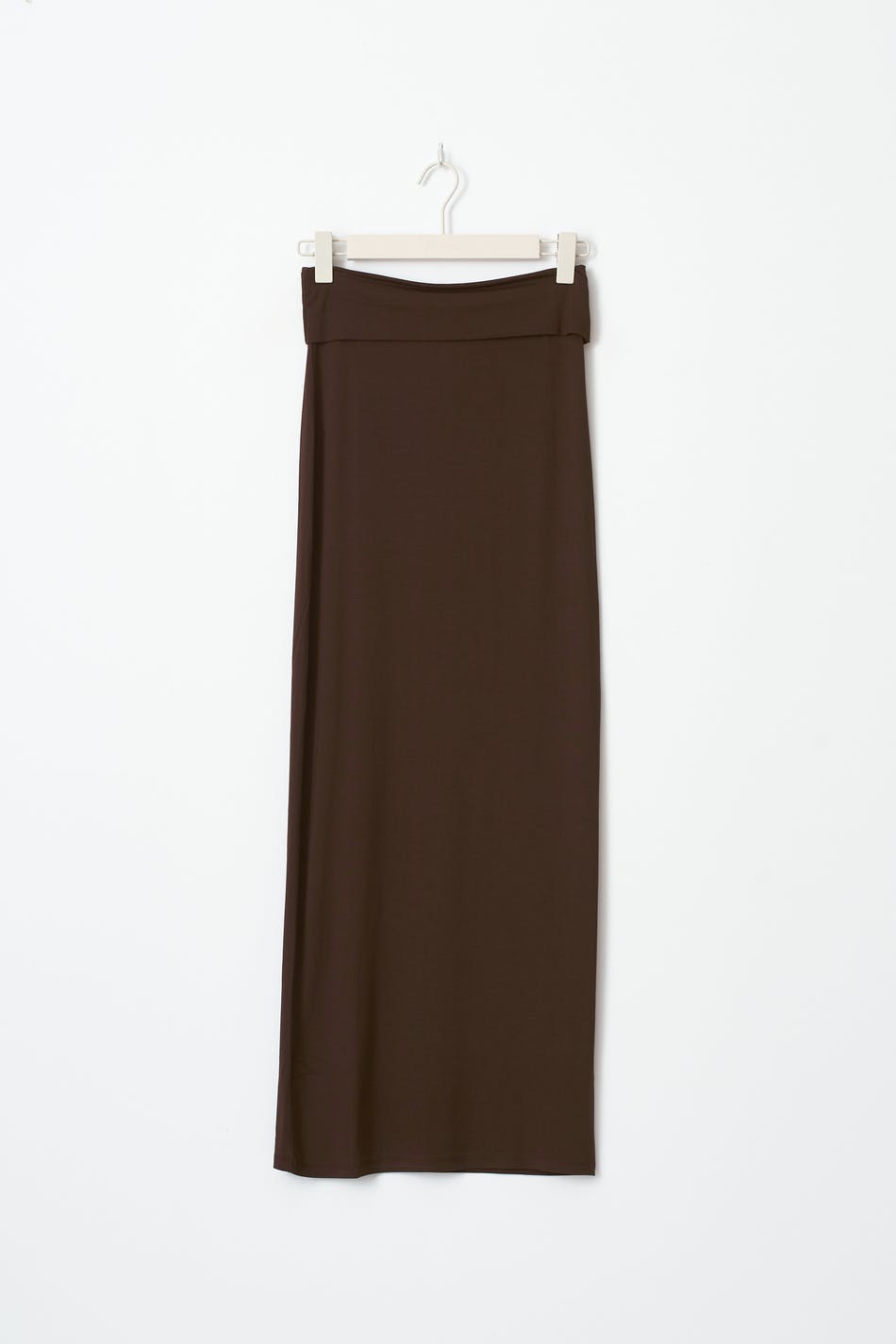 soft touch folded maxi skirt - Java