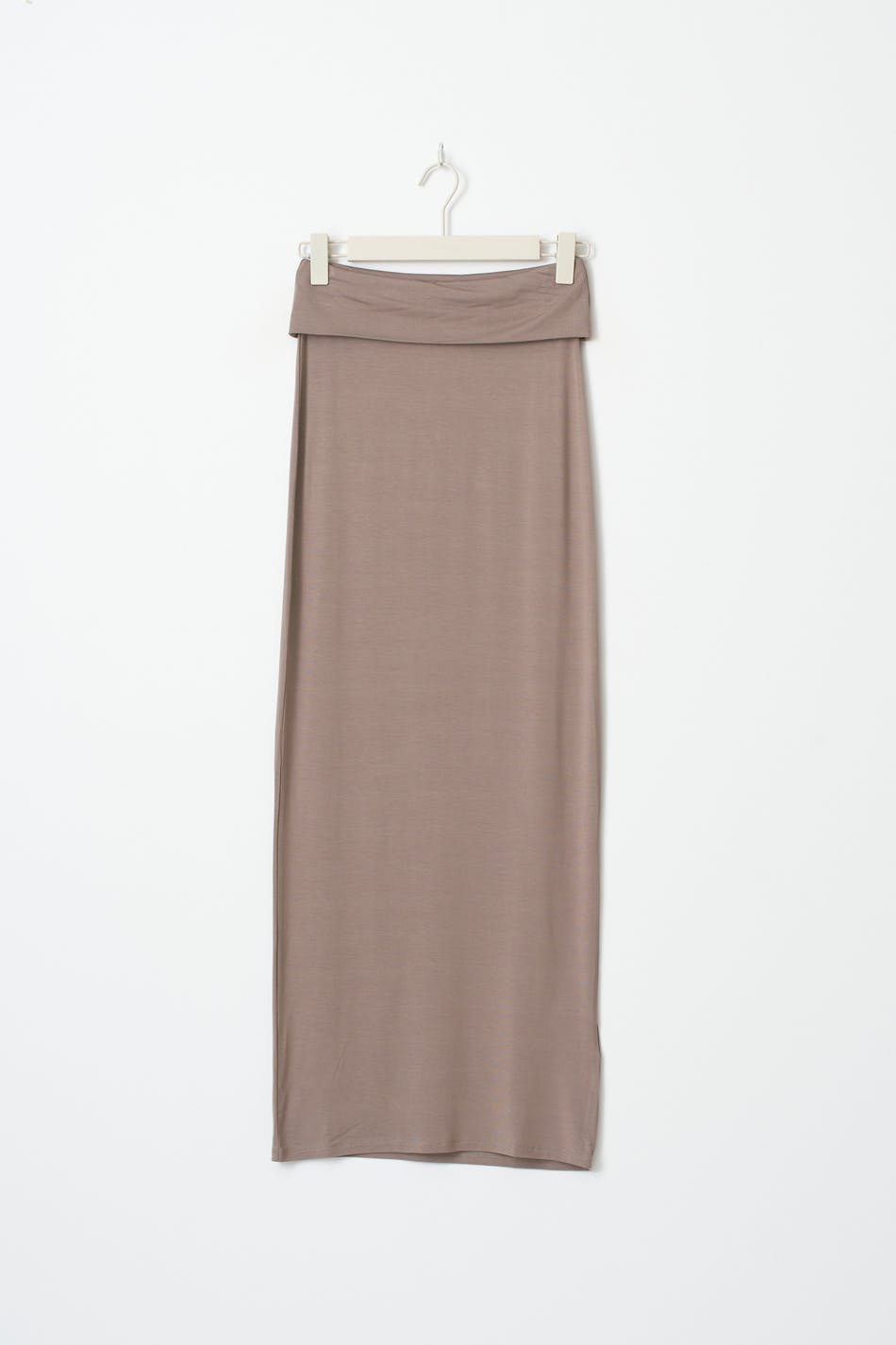 soft touch folded maxi skirt - Java