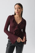 Frill top - Pale mauve