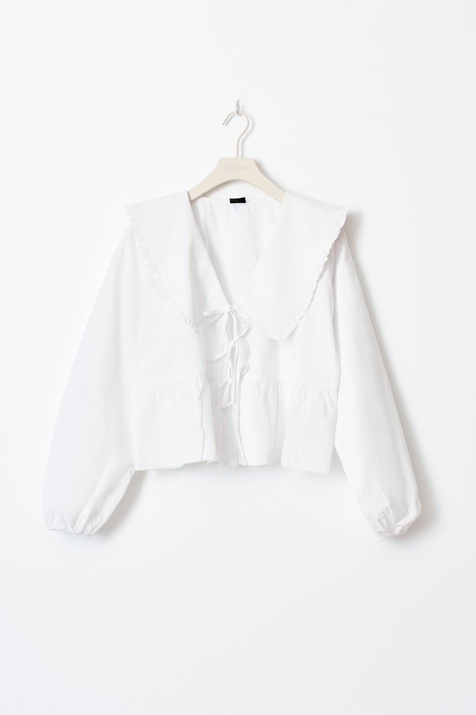 Tie collar blouse - Blanc